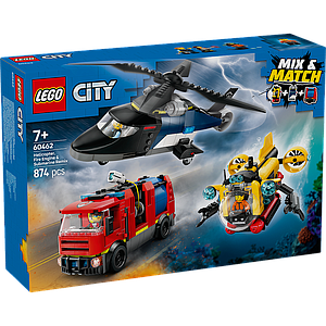 LEGO City Helicopter, Fire Engine &amp; Submarine Remix
