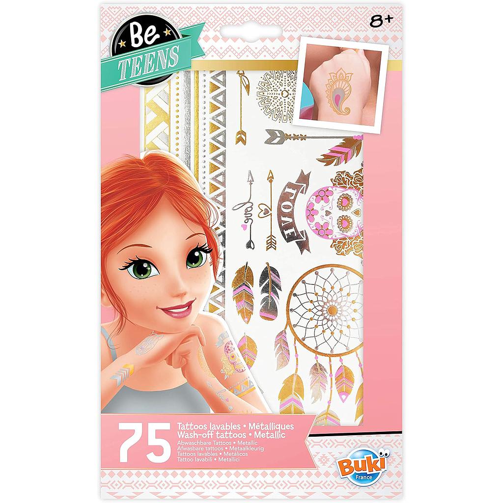 Buki Washable Tattoo 75 pc - Metallic