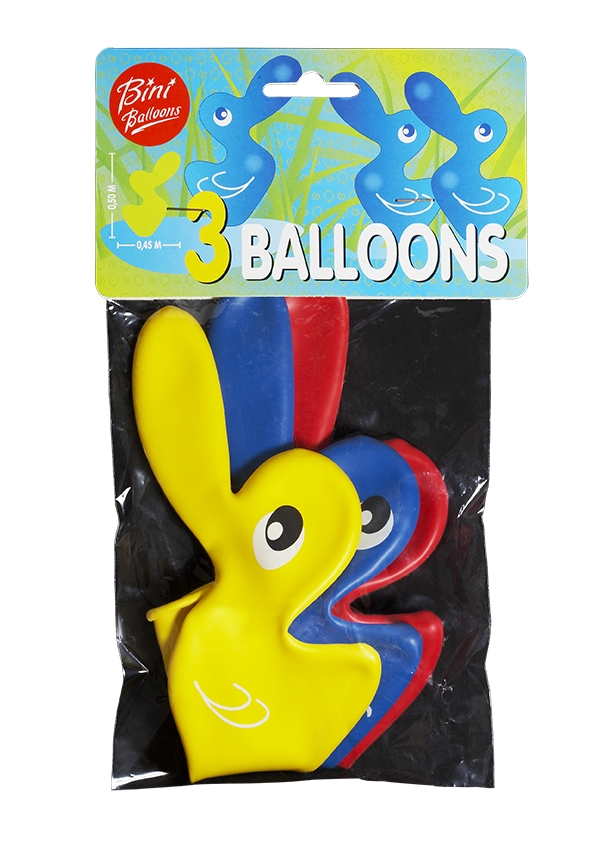 Bini Duck-Shaped Balloons, 3 Pieces