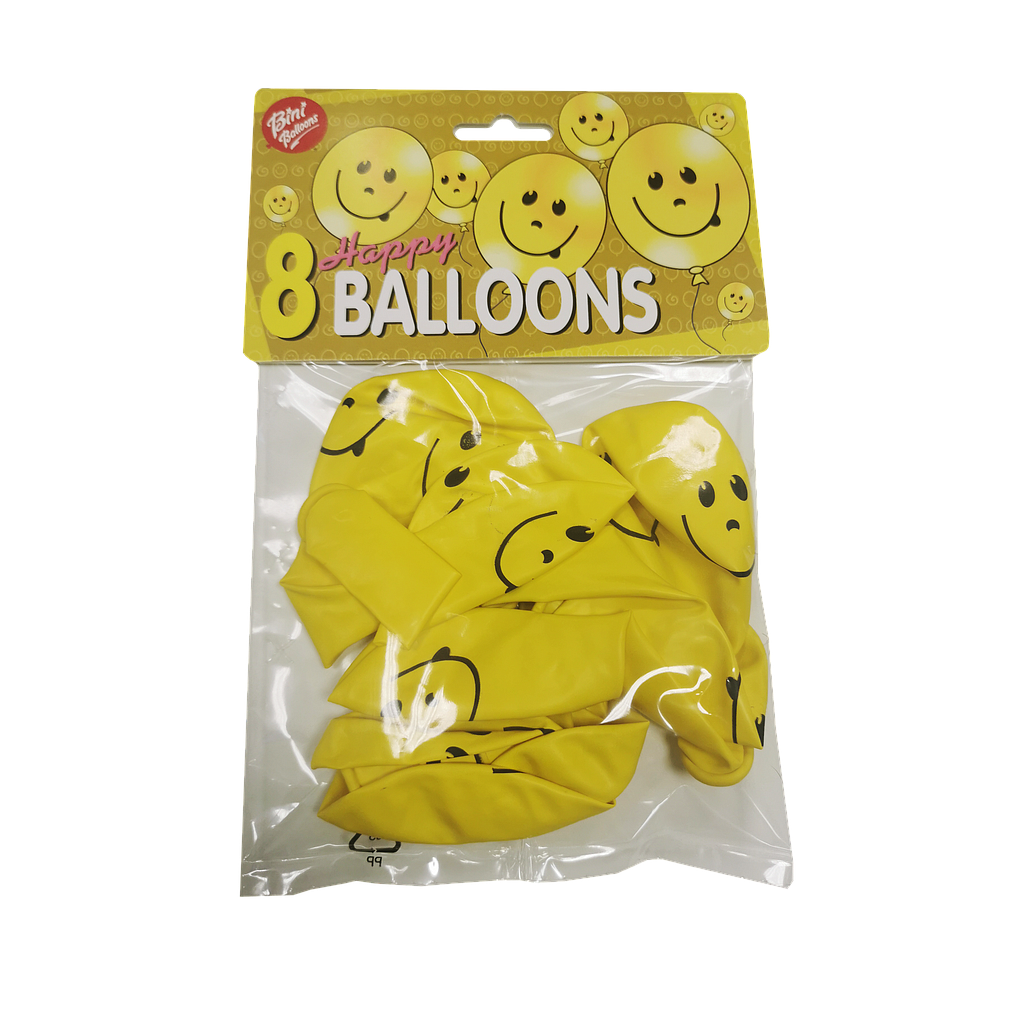 Bini Happy Balloons, 8 Pieces