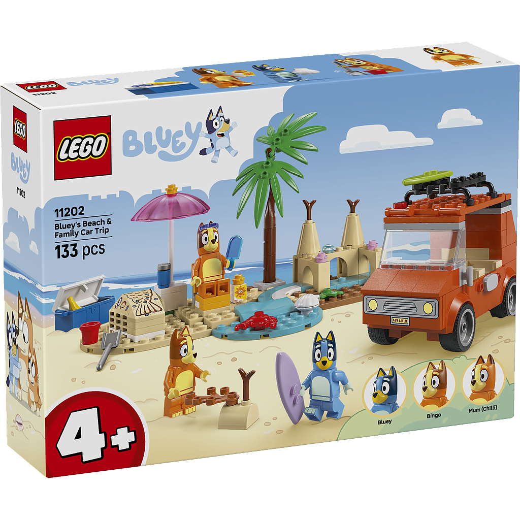 LEGO 4PLUS Bluey's Beach & Family Car Trip
