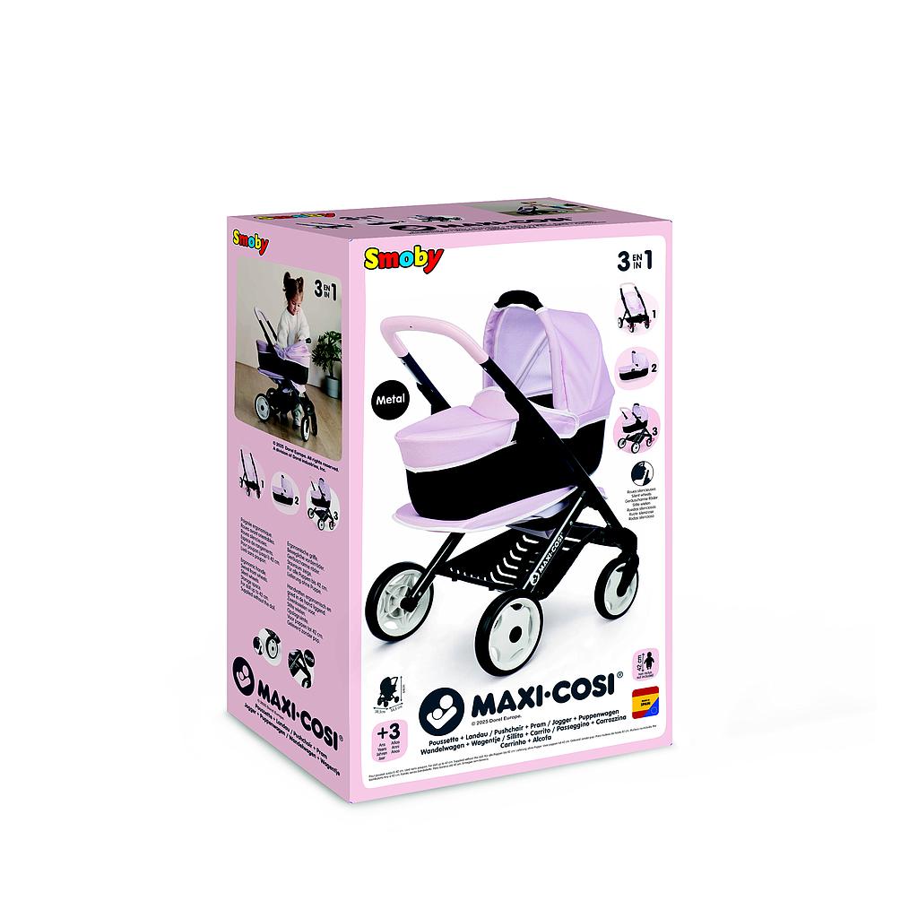 Smoby Maxi-Cosi 3-in-1 Doll Pram Set - Pink