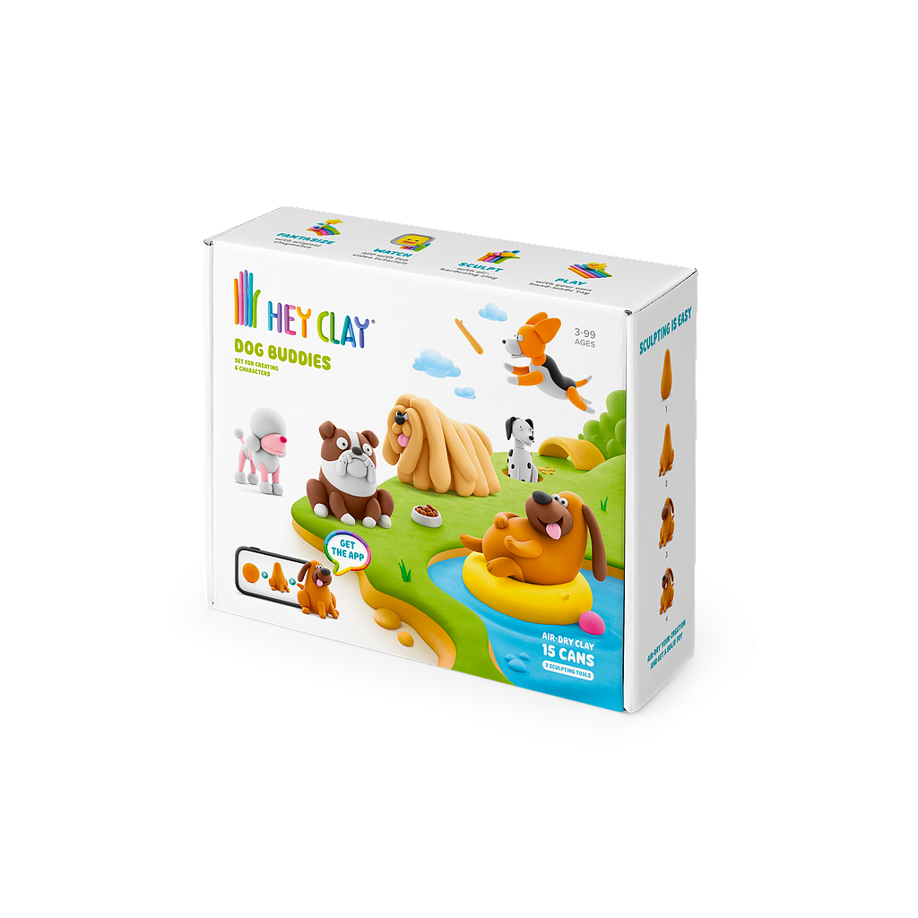 HEY CLAY Modeling Clay 15 Pieces: Dog Buddies