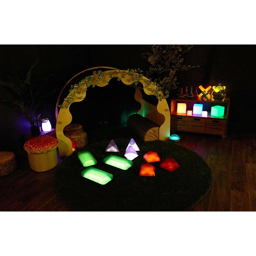 TTS Glow Jewelled Rectangle 3pk